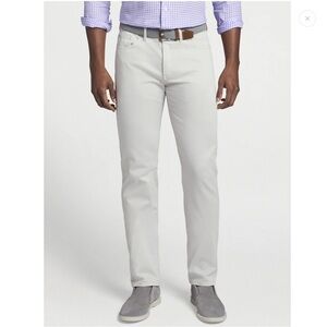 Peter Millar Men's Slim Jeans in Light Gray